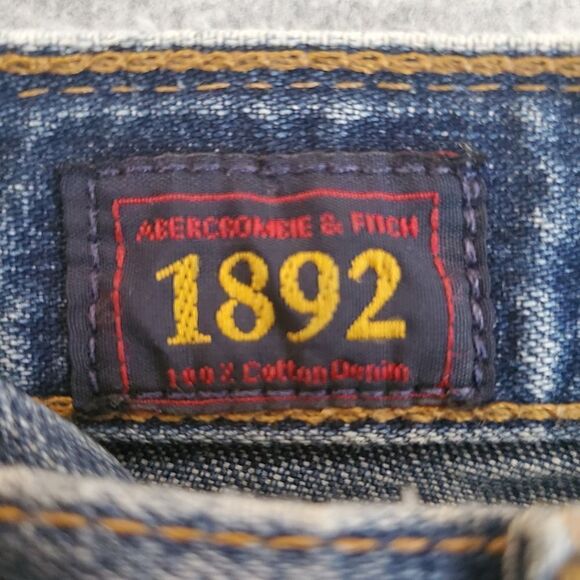 Vtg Abercrombie & Fitch 1892 Jeans Womens 8R Blue Straight Leg Denim - Picture 3 of 13